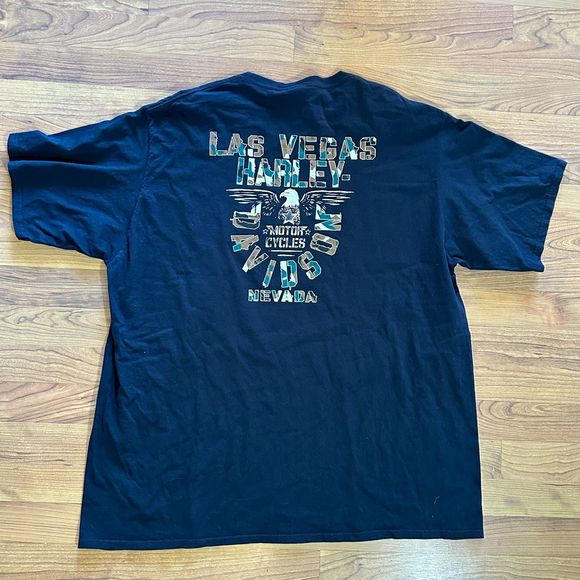 Harley-Davidson of Las Vegas 100% Cotton Size 3XL Camo Eagle Front/Back print - Picture 4 of 7